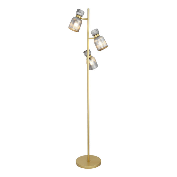 Kali Smoked Glass Floor Lamp 157cm