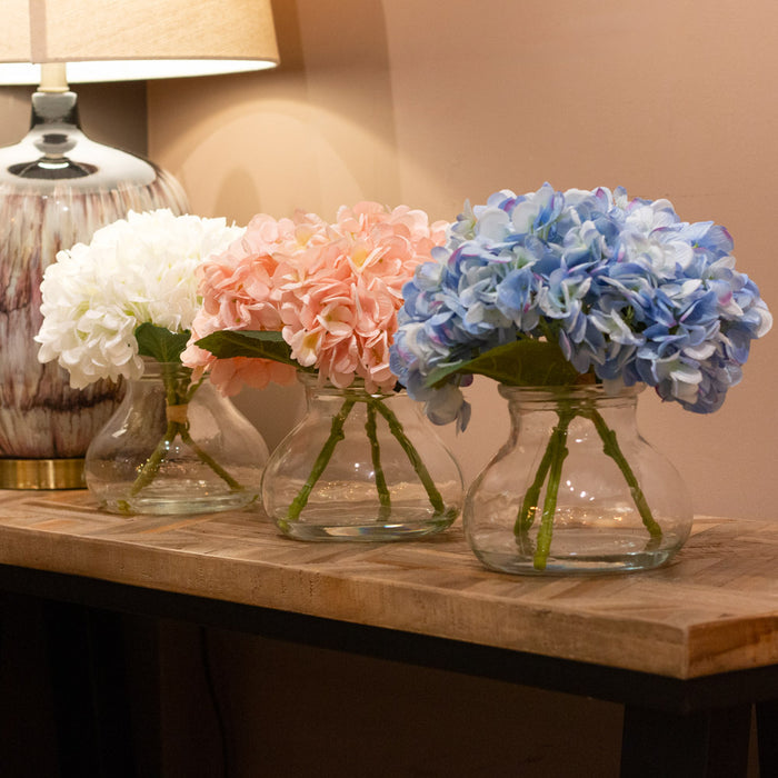 Silk Hydrangea With Vase Assorted