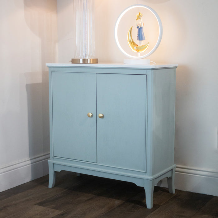 Monroe 2 Door Cabinet With Marble Top Sage