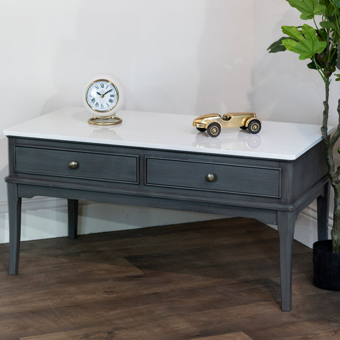 Monroe Coffee Table With Marble Top Russell