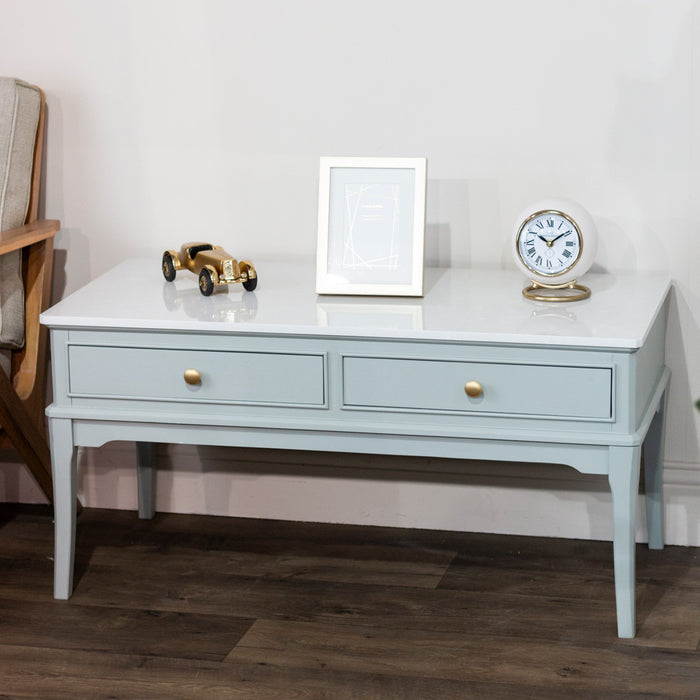 Monroe Coffee Table With Marble Top Sage