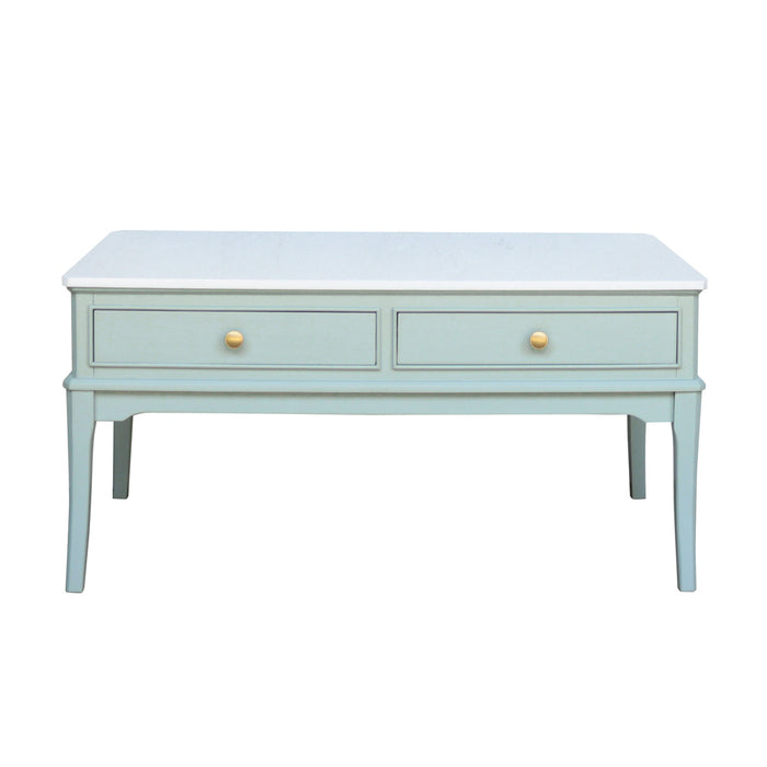 Monroe Coffee Table With Marble Top Sage