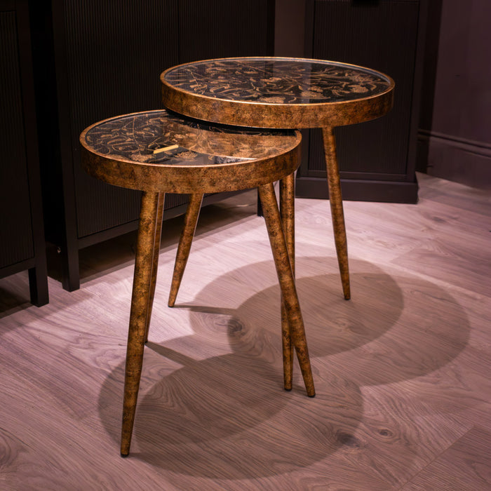 Vela S/2 Side Tables Gold