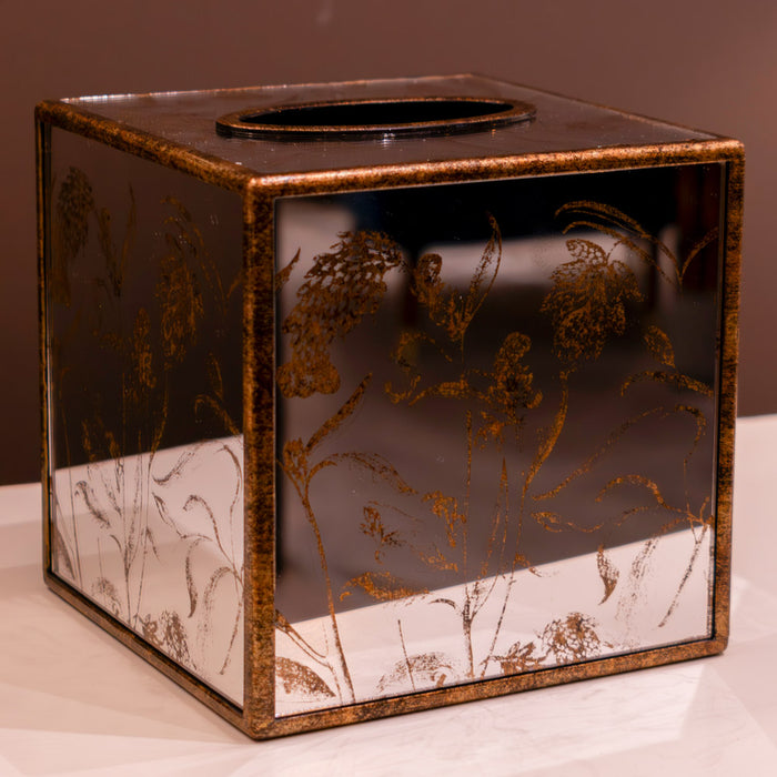 Vela Square Tissue Box Gold