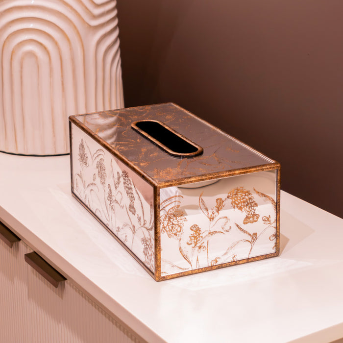 Vela Rectangle Tissue Box Gold