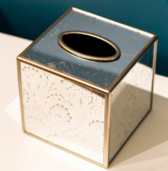 Lyra  Square Tissue Box Champagne