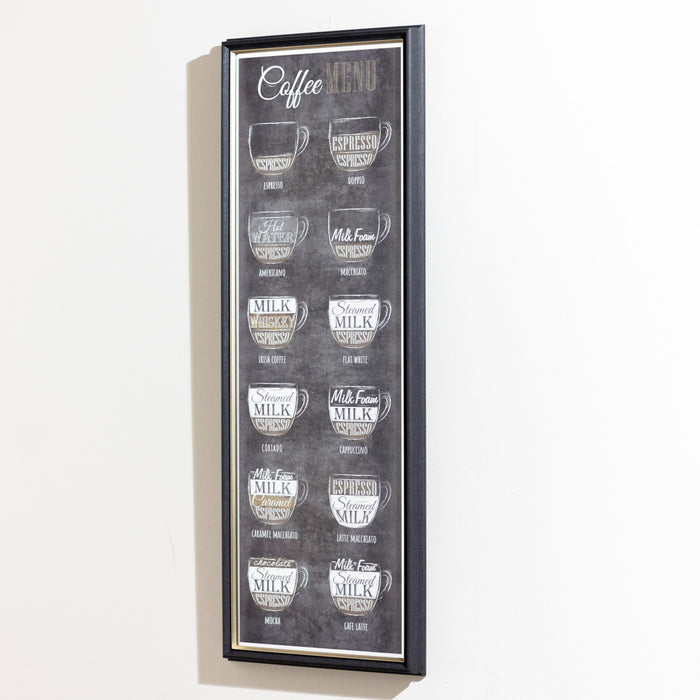 Mirror Sign Coffee Menu 110 X 40cm