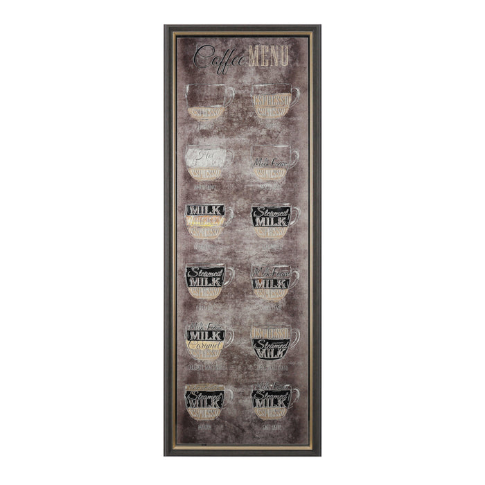 Mirror Sign Coffee Menu 110 X 40cm