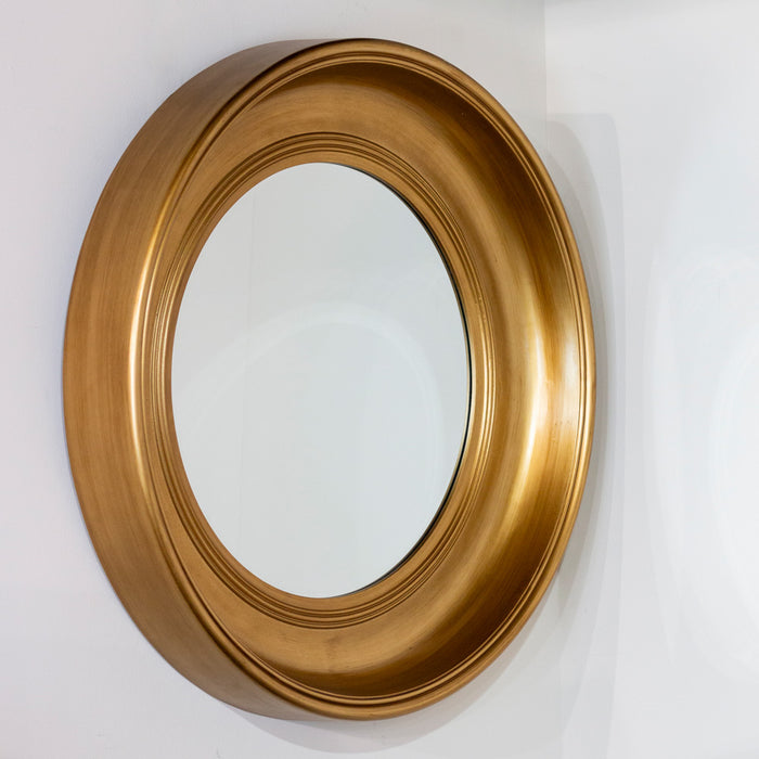 Marcella Deep Round Mirror Gold 90cm