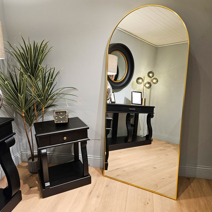 Modena Arch Leaner Mirror Gold 80 X 180cm