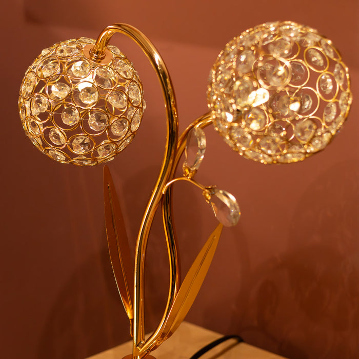 Kenzi Crystals Lamp Gold 38cm