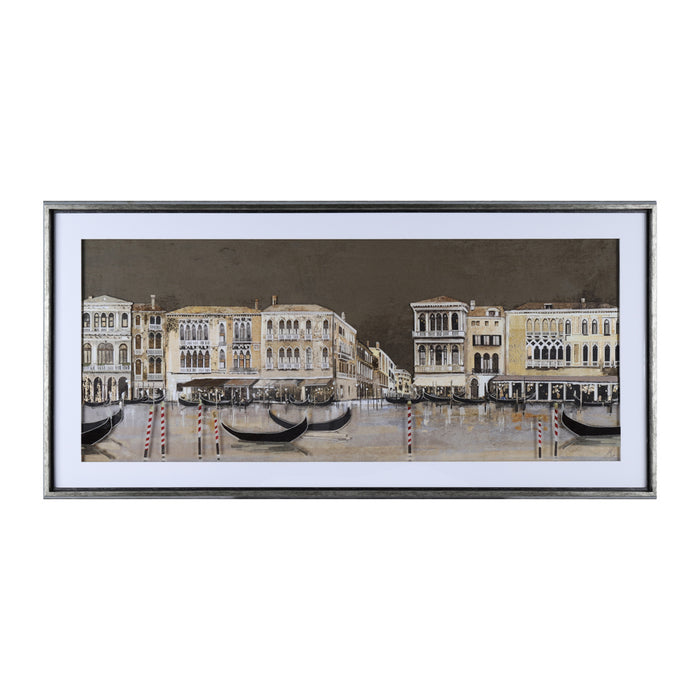 Framed Canvas 3d Venetian Nights 136 X 66cm