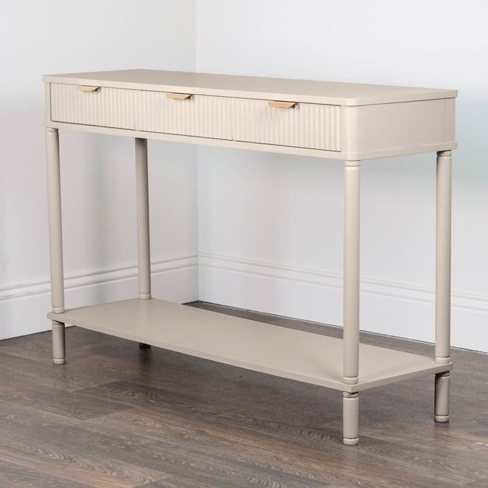 Parson 3 drawer console table