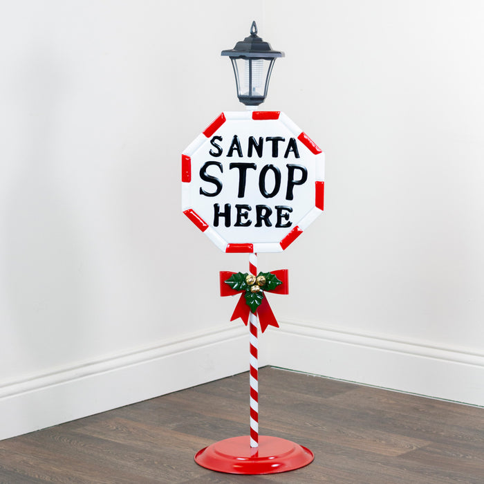 Santa Stop Here Sign