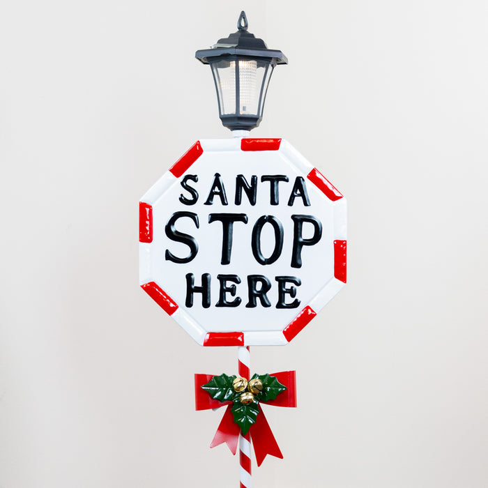 Santa Stop Here Sign