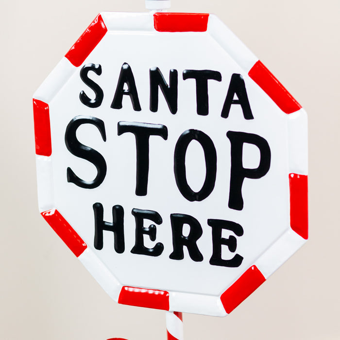 Santa Stop Here Sign