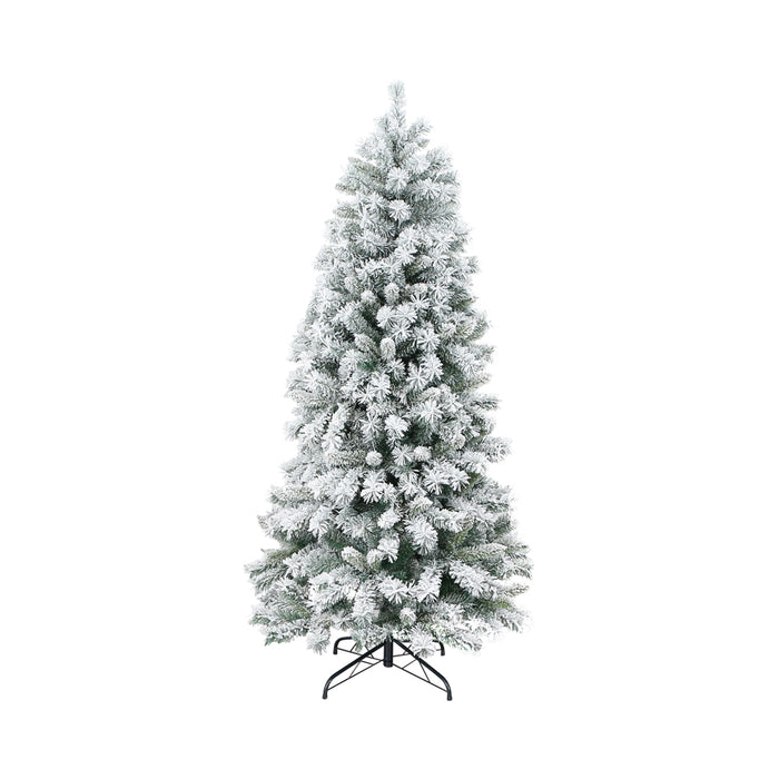 180cm Green Pvc Mixed Tip Light Snowy Tree