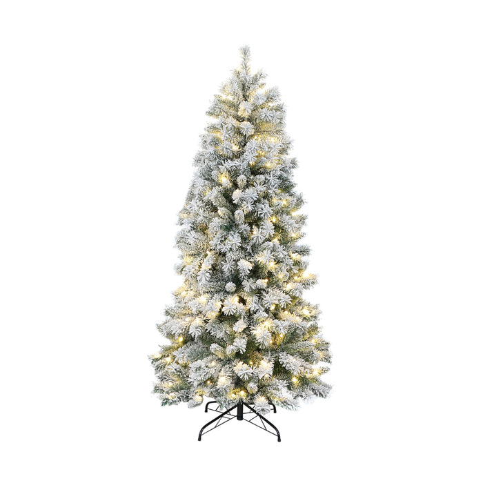 180cm Prelit Green Pvc Mixed Tip Light Snowytree