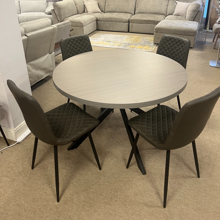 Russo 1.2 round Dining Set With 4 Chairs