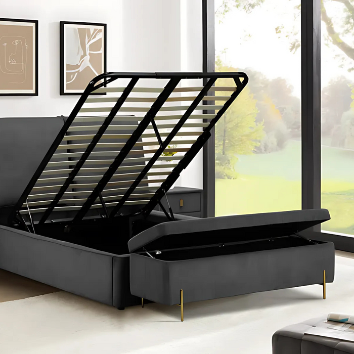 Grey | Ottoman Double Bedframe | Waterford