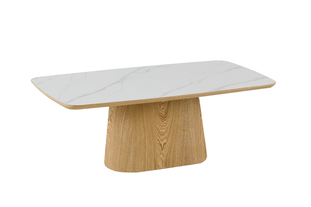 Athena 2m dining table with 6 swivel dining chairs