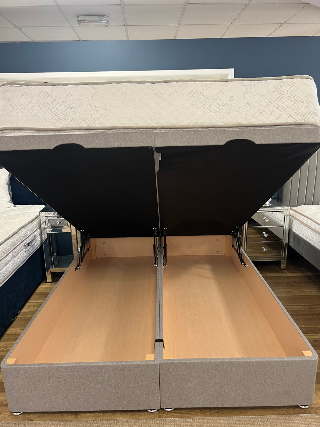 Full Opening Ottoman Divan Base - Single — Flowerhill Furniture