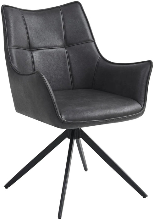 Athens Swivel Dining Chair - Charcoal