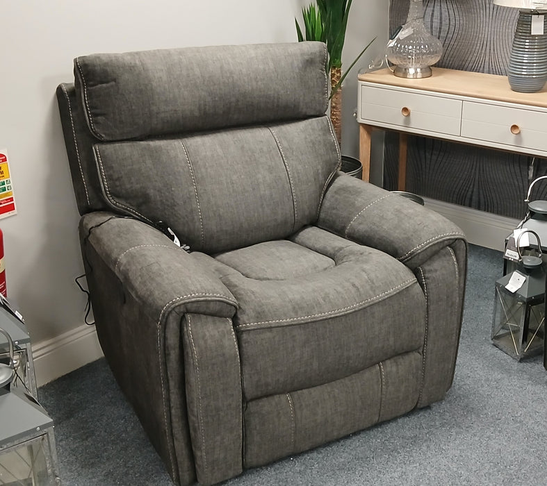 Brooklyn 3+1+1 Sofa - Grey (Power Recliner)