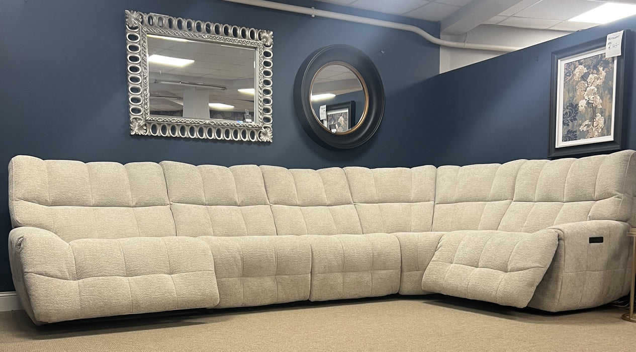 Cloud Silver Modular Power Recliner Corner Sofa