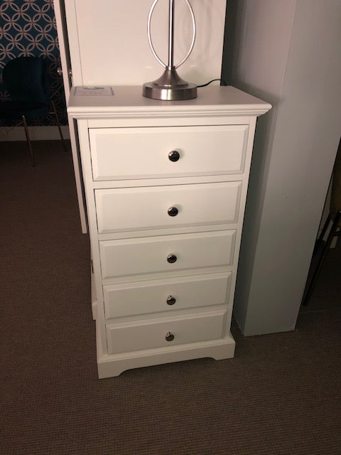 DOVER IVORY NARROW CHEST OF DRAWERS