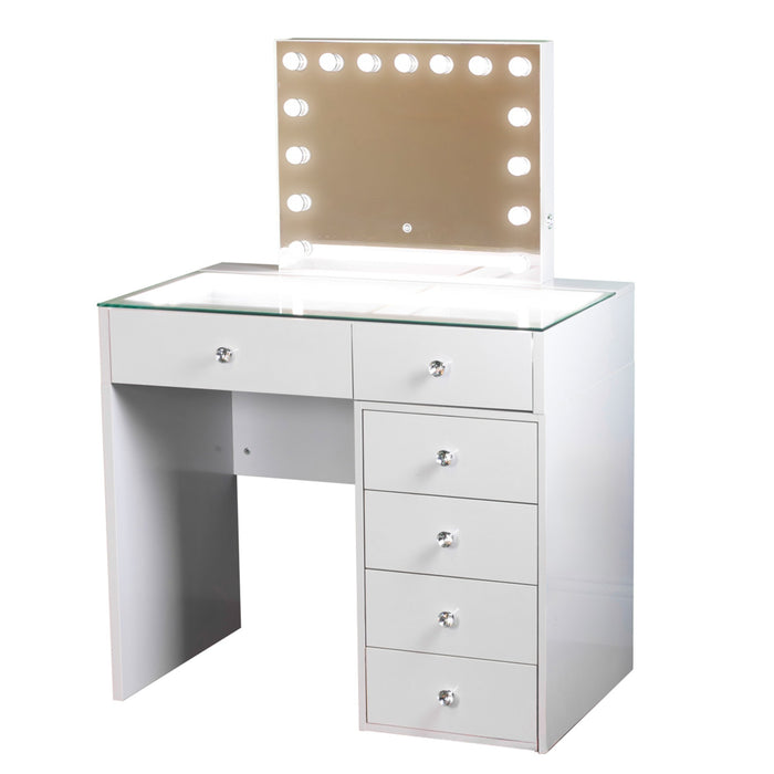 Erika hollywood dressing table with bluetooth