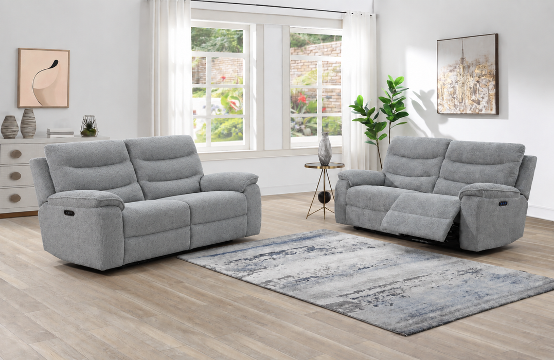 Adare Power Reclining 3+2 Grey Suite