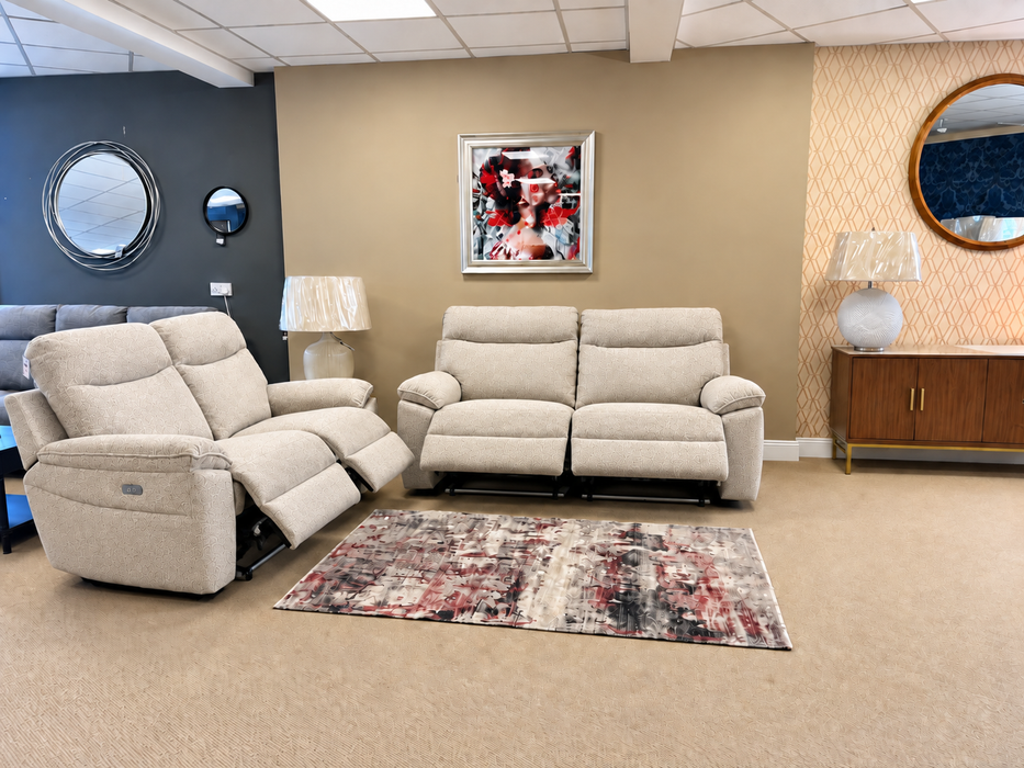 Luna Power Recliner Suite – 3+2 Oatmeal