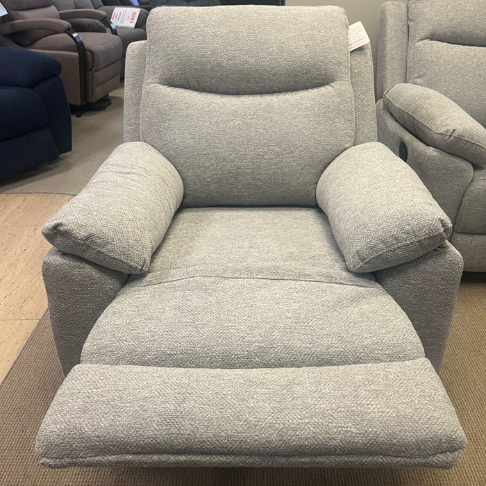 Mallow Silver Manual Recliner Armchair