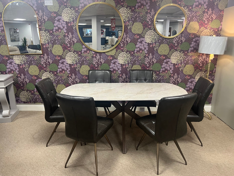 Murano Dining Set - Table & 6 Chairs