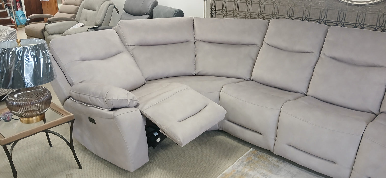 New York Corner Sofa - Latte (Power Recliner)