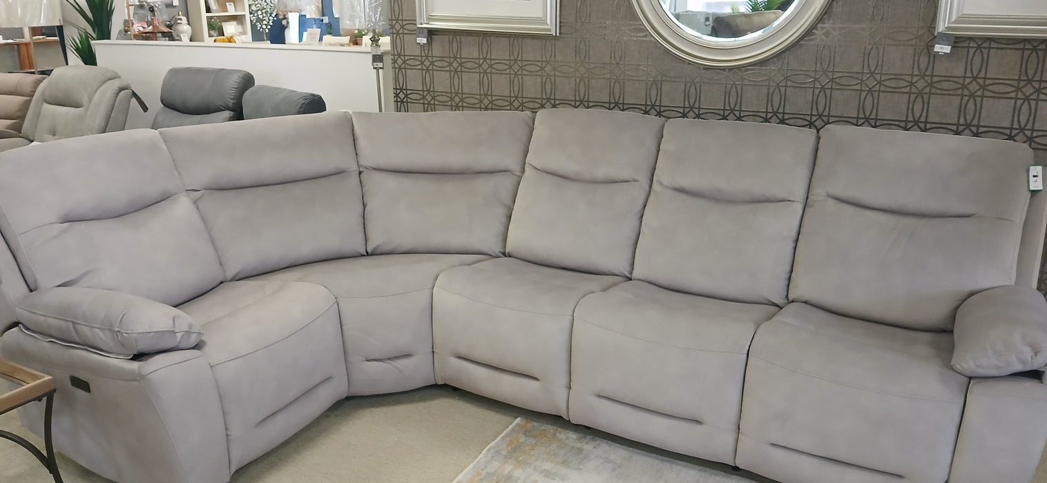 New York Corner Sofa - Latte (Power Recliner)