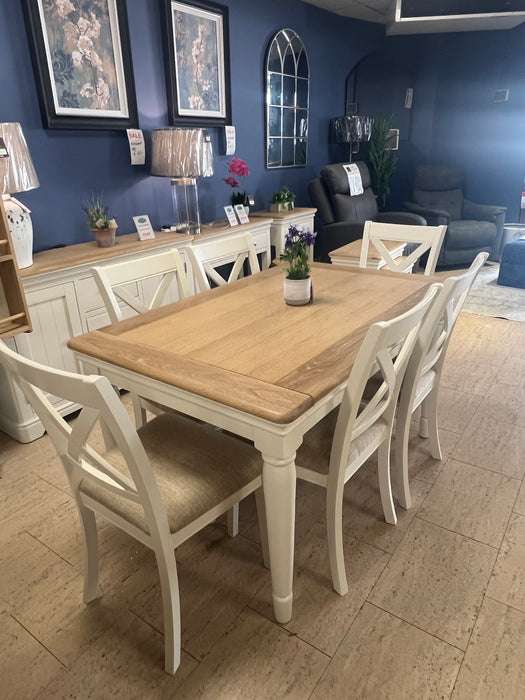 SANTORINI EXTENDABLE DINING SET WITH 6 CHAIRS