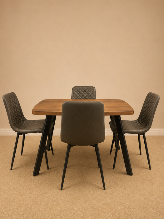 Porto Dining Set with 4 Trinity Chairs