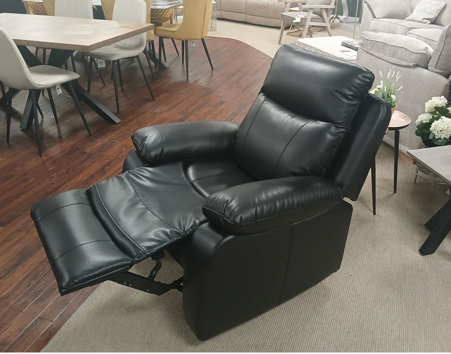 Positano Black Reclining Armchair