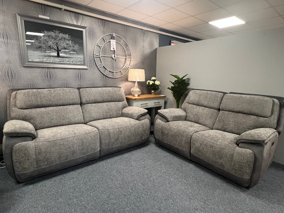 Seattle 3+2 Sofa - Two Tone Grey