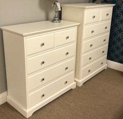 DOVER IVORY 3+2 CHEST OF DRAWERS Chest of Drawers