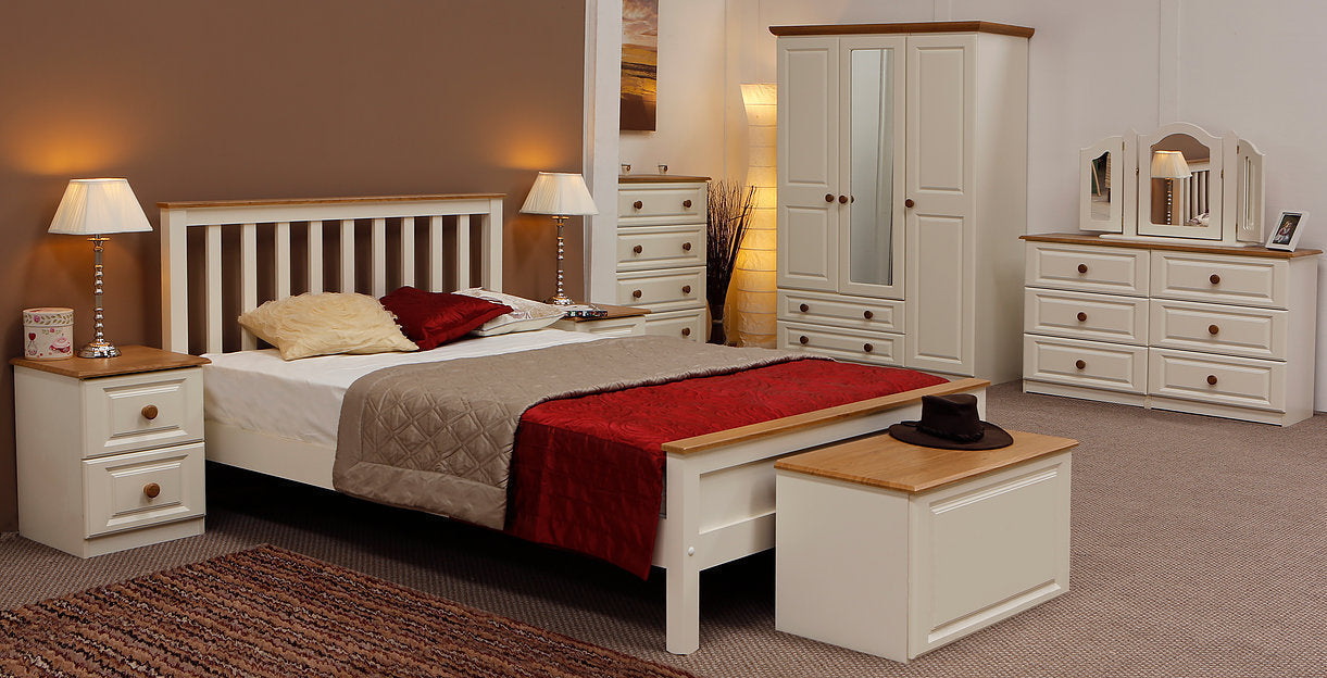 SALLY IVORY SMALL DOUBLE BEDFRAME