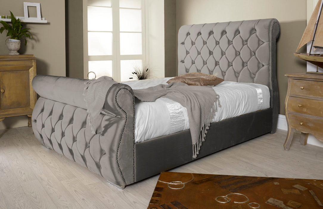 Coffee Plush | Swan | Kingsize Bedframe