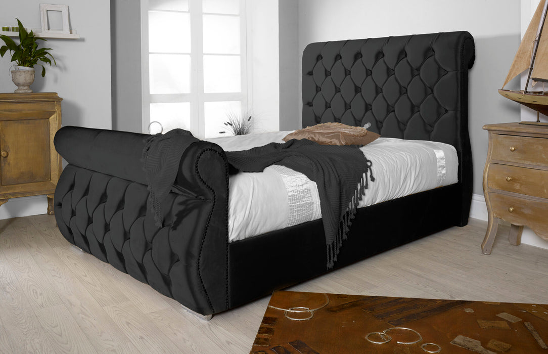 SWAN 4FT SMALL DOUBLE BEDFRAME BLACK