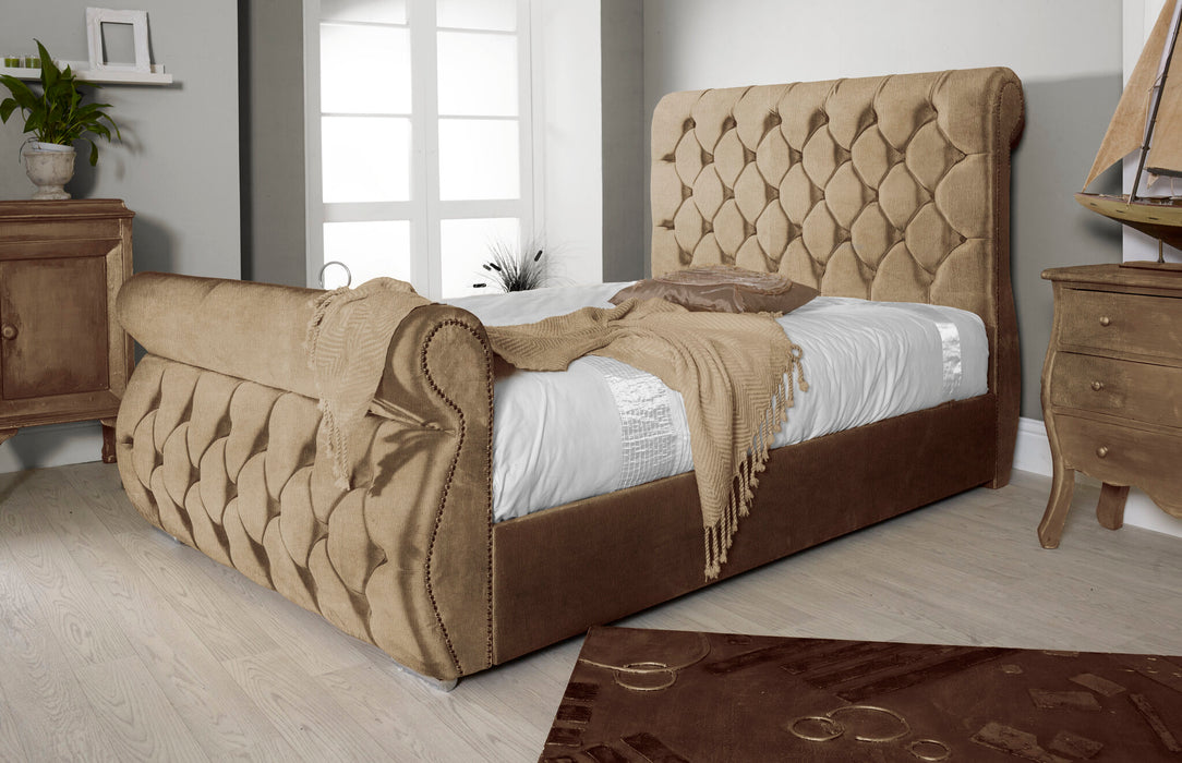 SWAN 4FT SMALL DOUBLE BEDFRAME NAPLES SAND