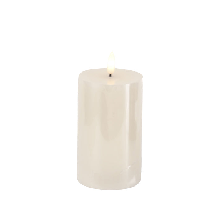 3d Flame Led Candle W/6hr Timer Ivory 13cm