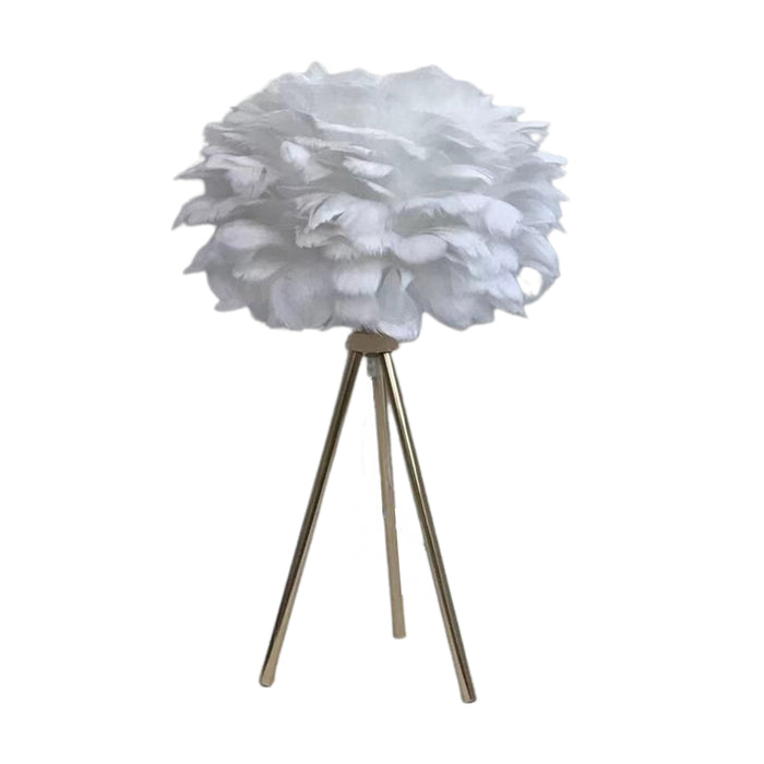Feather Table Lamp White 50cm