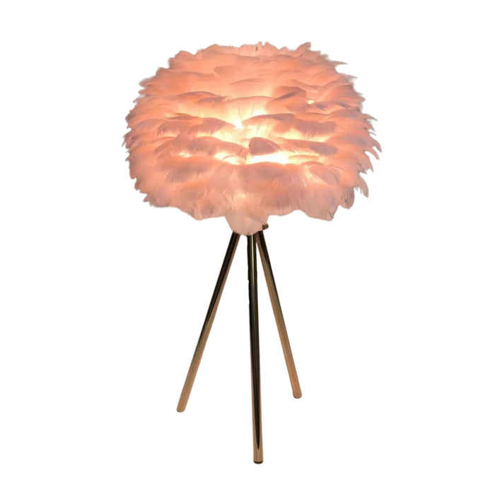 Feather Table Lamp Pink 50cm