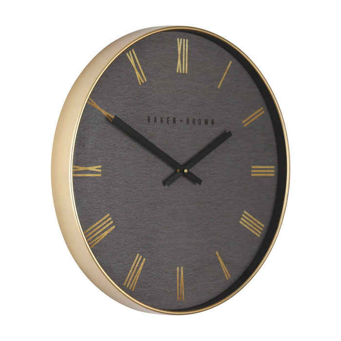 Baker And Brown Nouveau Clock Dark Grey50cm